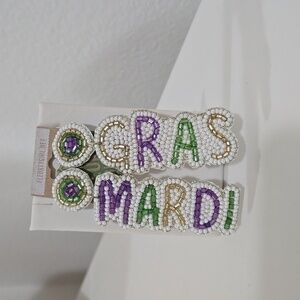 Mardi Gras Beaded Earrings